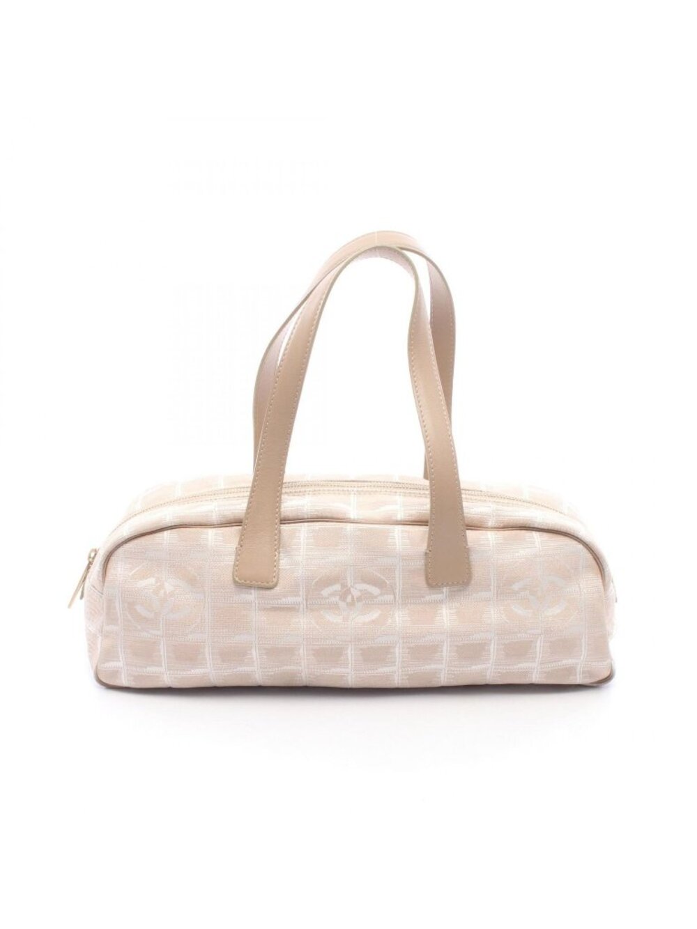 Chanel Handbag New Travel Line Beige Leather